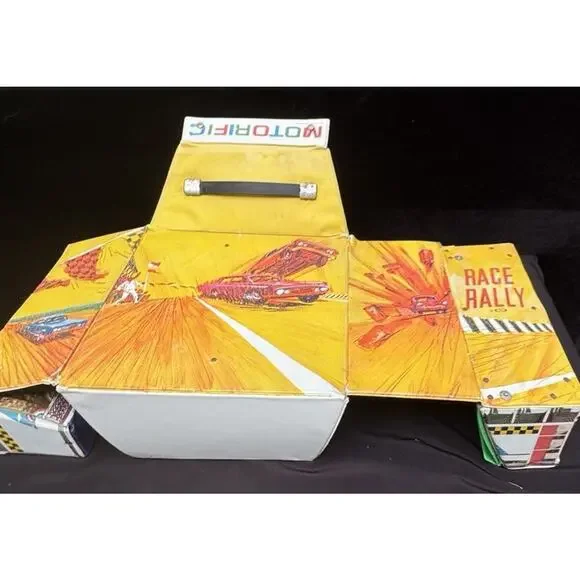 Vintage 1970’s Motorific Race Rally slot Car Carrying Case Slotless Cars